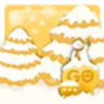 go sms christmas snow theme android application logo